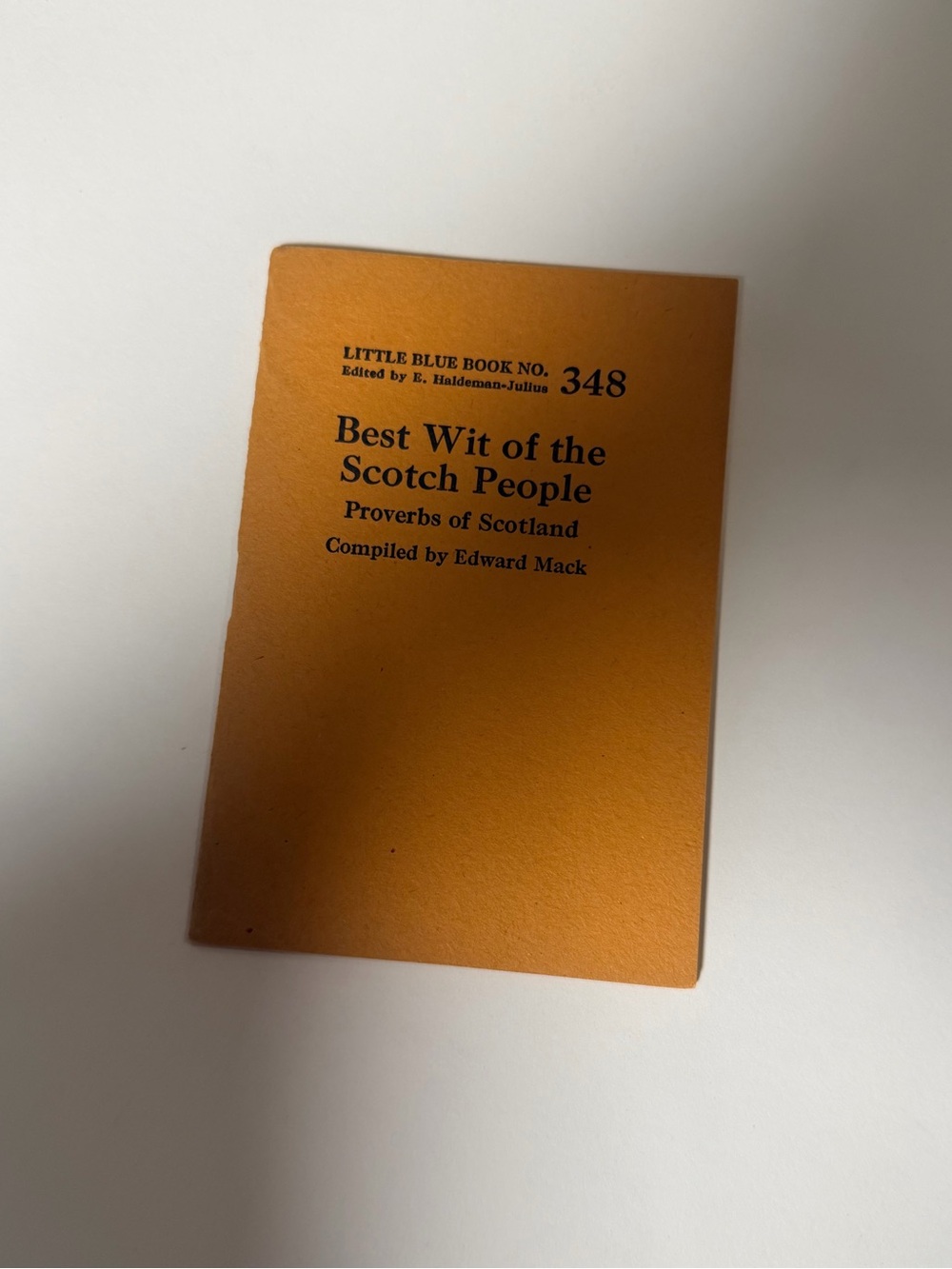 Vintage Little Blue Book No. 348 – Best Wit of the Scotch People | Scottish Prov